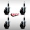 Service Caster 4'' SS Soft Rubber Wheel Swivel 1-1/8'' Expanding Stem Caster Set, 4PK SCC-SSEX20S414-SRS-118-4 - alternate 3